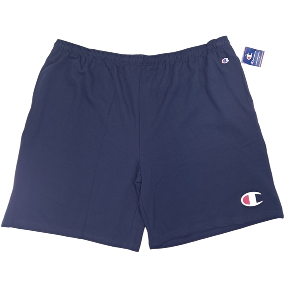 Champion Men's Big & Tall Navy Blue Fleece Sweat Shorts Pockets Logo - Size 5XL - Picture 9 of 9